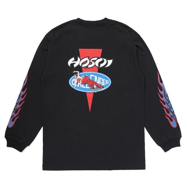 画像1: CHALLENGER/LOGO L/S TEE（×HOSOI）（BLACK）［プリント長袖T-24秋冬］