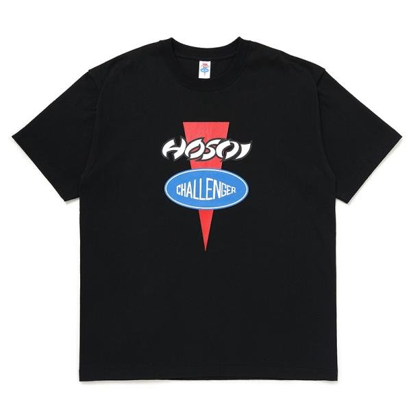 画像1: CHALLENGER/FRONT LOGO TEE（×HOSOI）（BLACK）［プリントT-24秋冬］