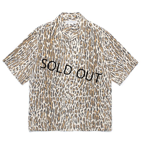 画像1: WACKO MARIA/LEOPARD HAWAIIAN SHIRT（BEIGE）［レオパードハワイアンシャツ-24秋冬］