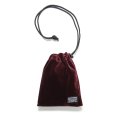 画像1: WACKO MARIA/VELVET DRAWSTRING BAG（BURGUNDY）［ドローストリングバッグ-24秋冬］ (1)