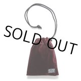 WACKO MARIA/VELVET DRAWSTRING BAG（BURGUNDY）［ドローストリングバッグ-24秋冬］