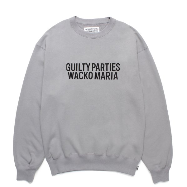 画像1: WACKO MARIA/MIDDLE WEIGHT CREW NECK SWEAT SHIRT（GRAY）［クルーネックスウェット-24秋冬］