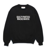 WACKO MARIA/MIDDLE WEIGHT CREW NECK SWEAT SHIRT（BLACK）［クルーネックスウェット-24秋冬］