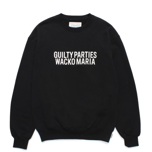 画像1: WACKO MARIA/MIDDLE WEIGHT CREW NECK SWEAT SHIRT（BLACK）［クルーネックスウェット-24秋冬］