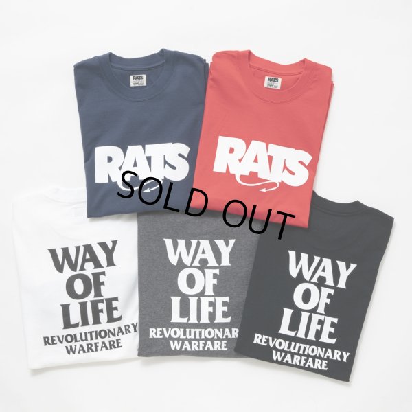 画像3: RATS/BOX LOGO WAY OF LIFE TEE（RED）［プリントT-24秋冬］