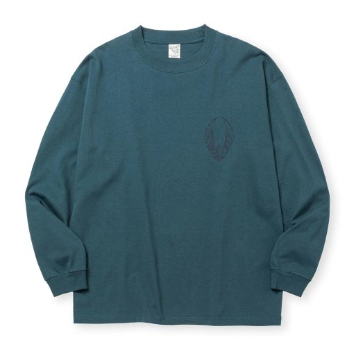 他の写真1: CALEE/VINTAGE TYPE WING LOGO L/S TEE ＜NATURALLY PAINT DESIGN＞（CHARCOAL GREEN）［プリント長袖T-24秋冬］