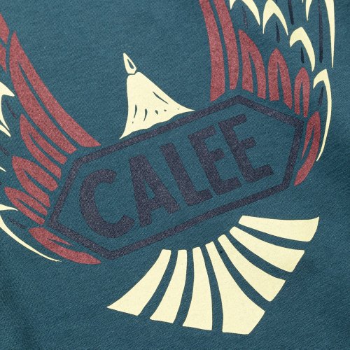 他の写真3: CALEE/VINTAGE TYPE WING LOGO L/S TEE ＜NATURALLY PAINT DESIGN＞（CHARCOAL GREEN）［プリント長袖T-24秋冬］