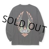 CALEE/VINTAGE TYPE WING LOGO L/S TEE ＜NATURALLY PAINT DESIGN＞（CHARCOAL）［プリント長袖T-24秋冬］