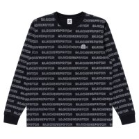 BlackEyePatch/KANJI BORDERED L/S TEE（BLACK）