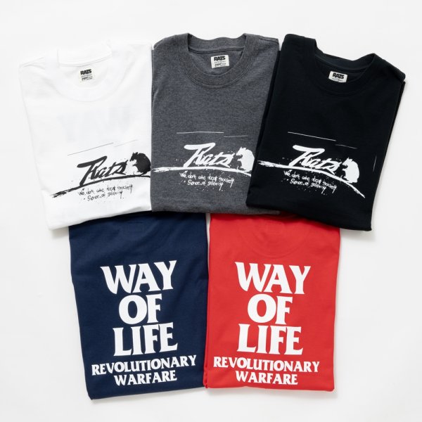 画像2: RATS/SCRIPT LOGO WAY OF LIFE TEE（BLACK）［プリントT-24秋冬］