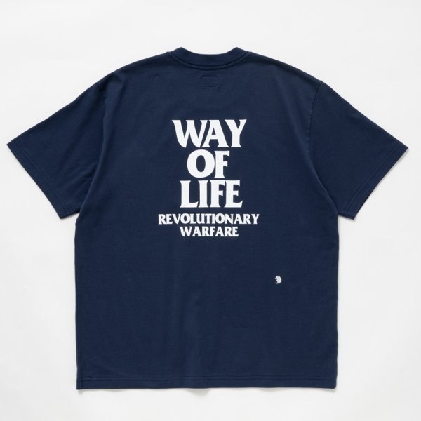 画像2: RATS/SCRIPT LOGO WAY OF LIFE TEE（NAVY）［プリントT-24秋冬］