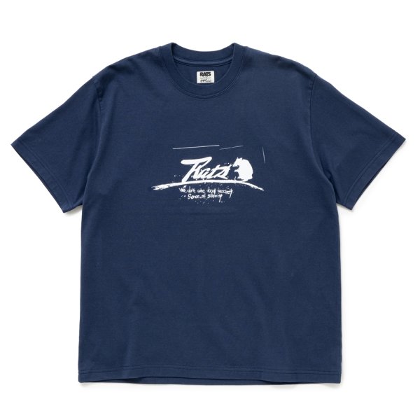 画像1: RATS/SCRIPT LOGO WAY OF LIFE TEE（NAVY）［プリントT-24秋冬］