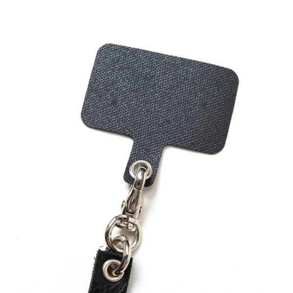 画像3: CALEE/STUDS & KNITTING LEATHER SMART PHONE STRAP（BLACK）［レザースマホストラップ-24秋冬］