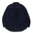 画像2: CALEE/ZEBRA PATTERN CORDUROY OVER SH（NAVY）［ゼブラコーデュロイオーバーシャツ-24秋冬］ (2)