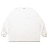 COOTIE PRODUCTIONS/Oversized L/S Tee（Embroidery）（White）［オーバーサイズ刺繍長袖T-24秋冬］