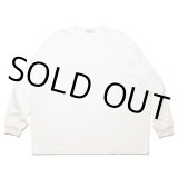 COOTIE PRODUCTIONS/Oversized L/S Tee（Embroidery）（White）［オーバーサイズ刺繍長袖T-24秋冬］