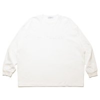 COOTIE PRODUCTIONS/Oversized L/S Tee（Embroidery）（White）［オーバーサイズ刺繍長袖T-24秋冬］