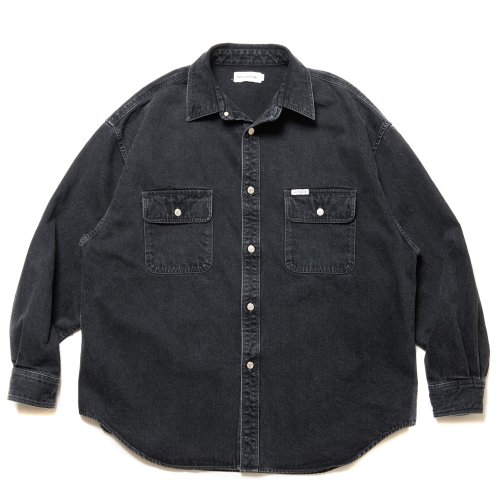 他の写真1: COOTIE PRODUCTIONS/10.5oz Denim L/S Work Shirt（Black Fade）［デニムワークシャツ-24秋冬］