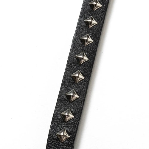 他の写真3: CALEE/STUDS & KNITTING LEATHER SHORT KEY RING（BLACK）［レザーショートキーリング-24秋冬］