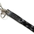 画像5: CALEE/STUDS & KNITTING LEATHER SHORT KEY RING（BLACK）［レザーショートキーリング-24秋冬］ (5)