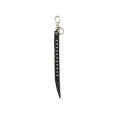 画像1: CALEE/STUDS & KNITTING LEATHER SHORT KEY RING（BLACK）［レザーショートキーリング-24秋冬］ (1)