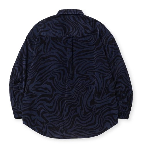 他の写真2: CALEE/ZEBRA PATTERN CORDUROY OVER SH（NAVY）［ゼブラコーデュロイオーバーシャツ-24秋冬］