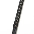 画像4: CALEE/STUDS & KNITTING LEATHER LONG KEY RING（BLACK）［レザーロングキーリング-24秋冬］ (4)