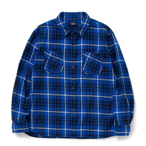 他の写真1: RATS/COTTON FLANNEL BLUE CHECK SHIRT（BLUE CHECK）［フランネルチェックシャツ-24秋冬］