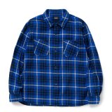 RATS/COTTON FLANNEL BLUE CHECK SHIRT（BLUE CHECK）［フランネルチェックシャツ-24秋冬］