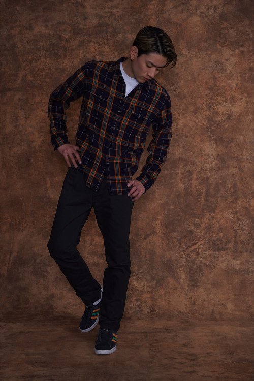 他の写真3: RATS/COTTON FLANNEL NAVY CHECK SHIRT（NAVY CHECK）［フランネルチェックシャツ-24秋冬］