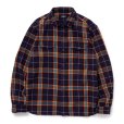 画像1: RATS/COTTON FLANNEL NAVY CHECK SHIRT（NAVY CHECK）［フランネルチェックシャツ-24秋冬］ (1)