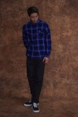 画像8: RATS/COTTON FLANNEL BLUE CHECK SHIRT（BLUE CHECK）［フランネルチェックシャツ-24秋冬］