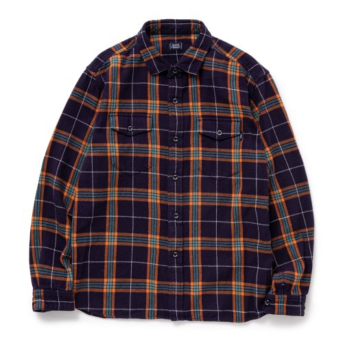 他の写真1: RATS/COTTON FLANNEL NAVY CHECK SHIRT（NAVY CHECK）［フランネルチェックシャツ-24秋冬］