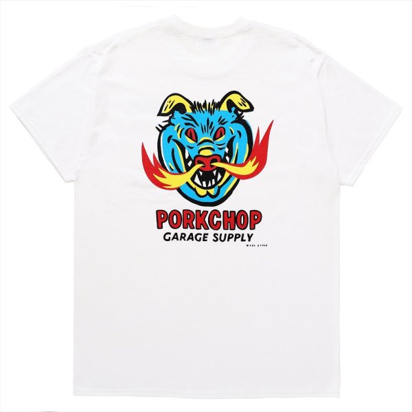 画像1: PORKCHOP/MASA SCULP POCKET TEE A（WHITE）［プリントポケT-24秋冬］