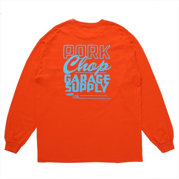 画像2: PORKCHOP/MASA SCULP L/S TEE A（ORANGE）［プリント長袖T-24秋冬］