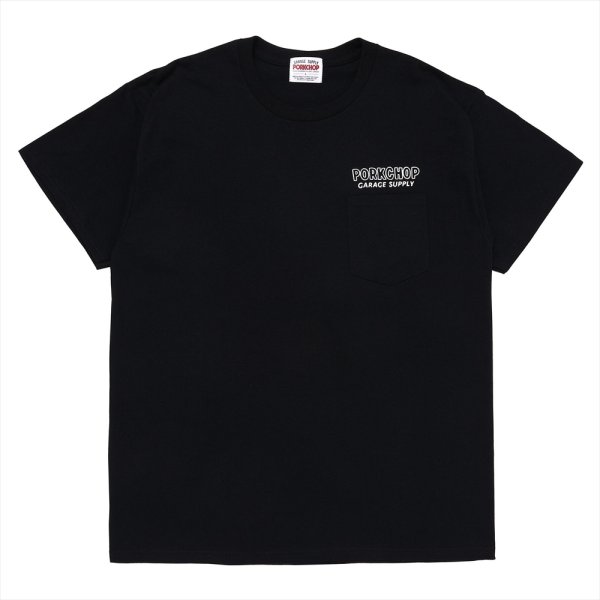 画像2: PORKCHOP/MASA SCULP POCKET TEE A（BLACK）［プリントポケT-24秋冬］