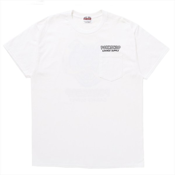 画像2: PORKCHOP/MASA SCULP POCKET TEE A（WHITE）［プリントポケT-24秋冬］