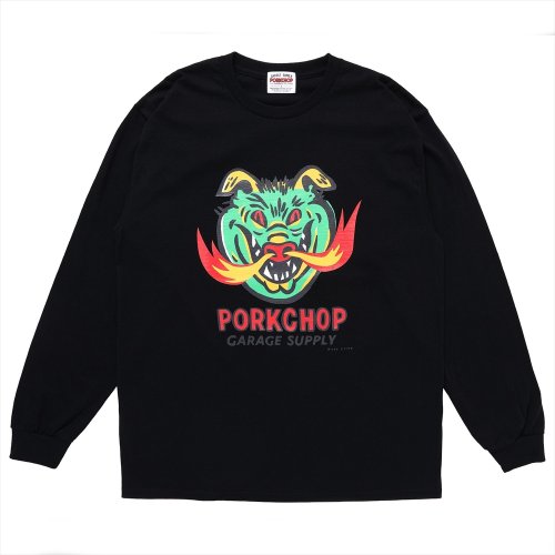 他の写真1: PORKCHOP/MASA SCULP L/S TEE A（BLACK）［プリント長袖T-24秋冬］