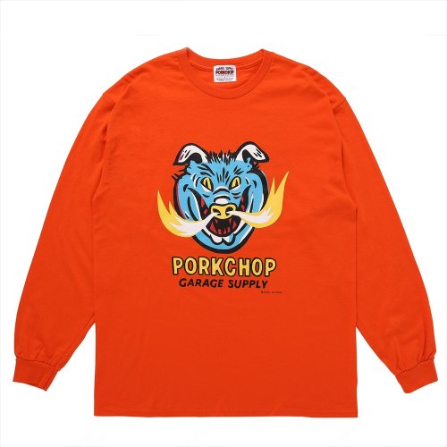 他の写真1: PORKCHOP/MASA SCULP L/S TEE A（ORANGE）［プリント長袖T-24秋冬］