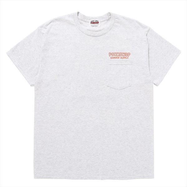 画像2: PORKCHOP/MASA SCULP POCKET TEE A（ASH）［プリントポケT-24秋冬］