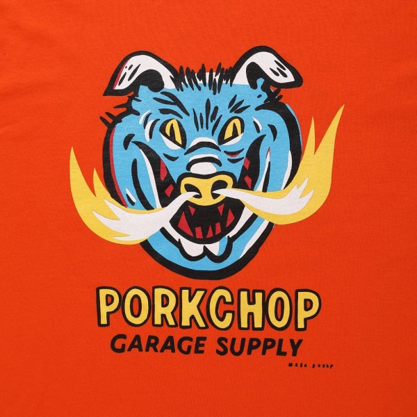 画像3: PORKCHOP/MASA SCULP L/S TEE A（ORANGE）［プリント長袖T-24秋冬］