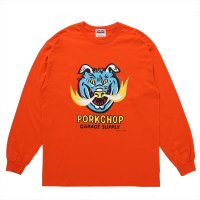 PORKCHOP/MASA SCULP L/S TEE A（ORANGE）［プリント長袖T-24秋冬］