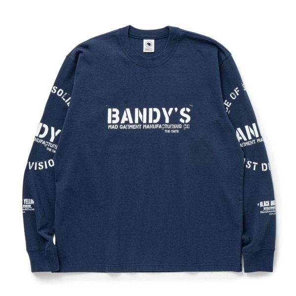 画像1: RATS/STAMP LOGO L/S TEE（NAVY）［プリント長袖T-24秋冬］