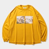 TIGHTBOOTH/PASS THE PIE L/S T-SHIRT（Mustard）［プリント長袖T-24秋冬］