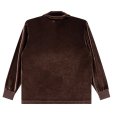 画像2: BlackEyePatch/SMALL HWC COLLARED VELOUR PULLOVER（BROWN） (2)