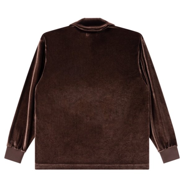 画像2: BlackEyePatch/SMALL HWC COLLARED VELOUR PULLOVER（BROWN）