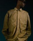 画像2: COOTIE PRODUCTIONS/Nylon Chino Cloth L/S Work Shirt（Beige）［ナイロンチノクロスワークシャツ-24秋冬］ (2)