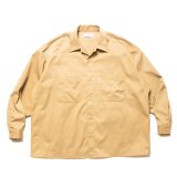 COOTIE PRODUCTIONS/Nylon Chino Cloth L/S Work Shirt（Beige）［ナイロンチノクロスワークシャツ-24秋冬］