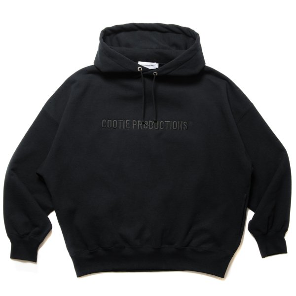 画像1: COOTIE PRODUCTIONS/Open End Yarn Sweat Hoodie（Embroidery）（Black）［スウェットフーディー-24秋冬］