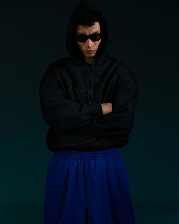 画像4: COOTIE PRODUCTIONS/Open End Yarn Sweat Hoodie（Embroidery）（Black）［スウェットフーディー-24秋冬］